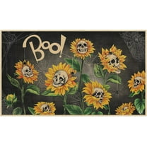 ASKETAM Halloween Doormat Indoor/Outdoor Non-Slip Carpet 19.5" x 31.3" (Sunflower Skull)