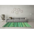thumbnail image 3 of Ahgly Company Machine Washable Indoor Square Abstract Turquoise Blue Modern Area Rugs, 6' Square, 3 of 4
