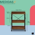 thumbnail image 4 of Mubson Carrito de Bar con 3 Niveles. Mesa Auxiliar para Cocina Leira, 4 of 5