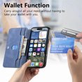 thumbnail image 5 of Decase Phone Filp Case Compatible with Apple iPhone 16 Pro Max Case Detachable Wallet Case with Card Holder, PU Leather Magnetic Snap Flip Wallet Phone Case Compatible with iPhone 16 Pro Max,Blue, 5 of 10