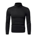 thumbnail image 2 of Cyglowse Breathable Base Layer for Men Thermal Mock Turtleneck Long Sleeve Shirts Lightweight Warm Hiking Skiing Undershirt Black M, 2 of 4