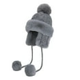 thumbnail image 4 of BXJX Warm Beanie Hats for Women- Fleece Lined Beanie Ski Cap Knit Cuffed Earmuffs Warm Winter Caps Gray Size Free Size, 4 of 8