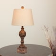 thumbnail image 3 of Fangio Lighting 26.5' Sculpted Column Resin Table Lamp, Brown - W-6239CABR, 3 of 3