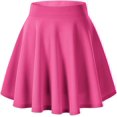 thumbnail image 1 of SURJDE Jupe Patineuse Mini Décontractée Évasée Extensible Basique pour Femmes, 1 of 7