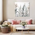 thumbnail image 5 of Vintage Floral Botanical Wall Art Painting on Canvas, Farmhouse Flowers Leaves Canvas Art Home Prints Wall Art Framed Modern Artwork for Living Room Bedroom Wall Decor 8x8in, 5 of 9