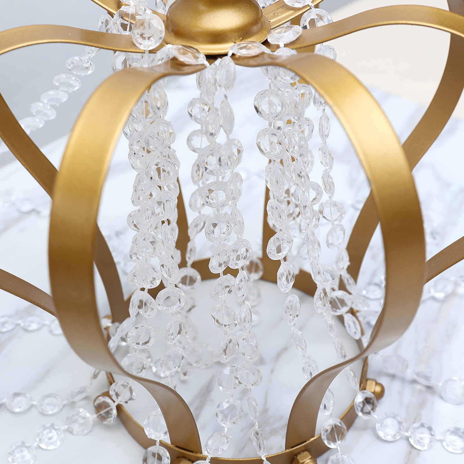 Efavormart 30ft Clear Acrylic Crystal Diamond Garland Chain Bead Roll