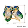 thumbnail image 2 of FRCOLOR Chic Owl Shape Breastpin Creative Brooch Pin for Decoration Use Made of Alloy Multi Color 2.5 inch, 2 of 8