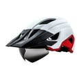 thumbnail image 3 of Casco de bicicleta de montaña, protector, apto para tallas de 57 a 62 cm, a prueba de golpes y patinaje. blanco rojo, 3 of 9