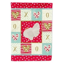 Caroline's Treasures CK5410GF White Holland Turkey Love Flag Garden Size, Small, multicolor