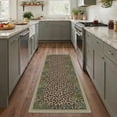 thumbnail image 3 of GENIMO 8'x10' Rug for Living Room, Large Machine Washable Non Slip Low Pile Area Rug for Bedroom Dining Room, Neutral Animal Print, Dusty Olive, 3 of 7