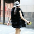 thumbnail image 2 of PIKADINGNIS Luxury Faux Fox Fur Vest Coats Women Autumn Winter Thick Warm Faux Fur Coat Korean Slim Sleeveless Plush Jacket Female, 2 of 6