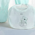 thumbnail image 4 of Ketyyh-chn99 0-3 Months Baby Girl Clothes Baby Girl Newborn Clothes Tops+2 Pants+Bib+Hat 5PCS Size for 0-3 Months,Blue, 4 of 7