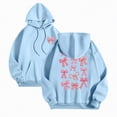 thumbnail image 5 of Godom Women Loose Hoodie Sweatshirt Solid Basic Fleece Letter Long Sleeve Kangaroo Pocket Drop Shoulder Pullovers Top, 5 of 7