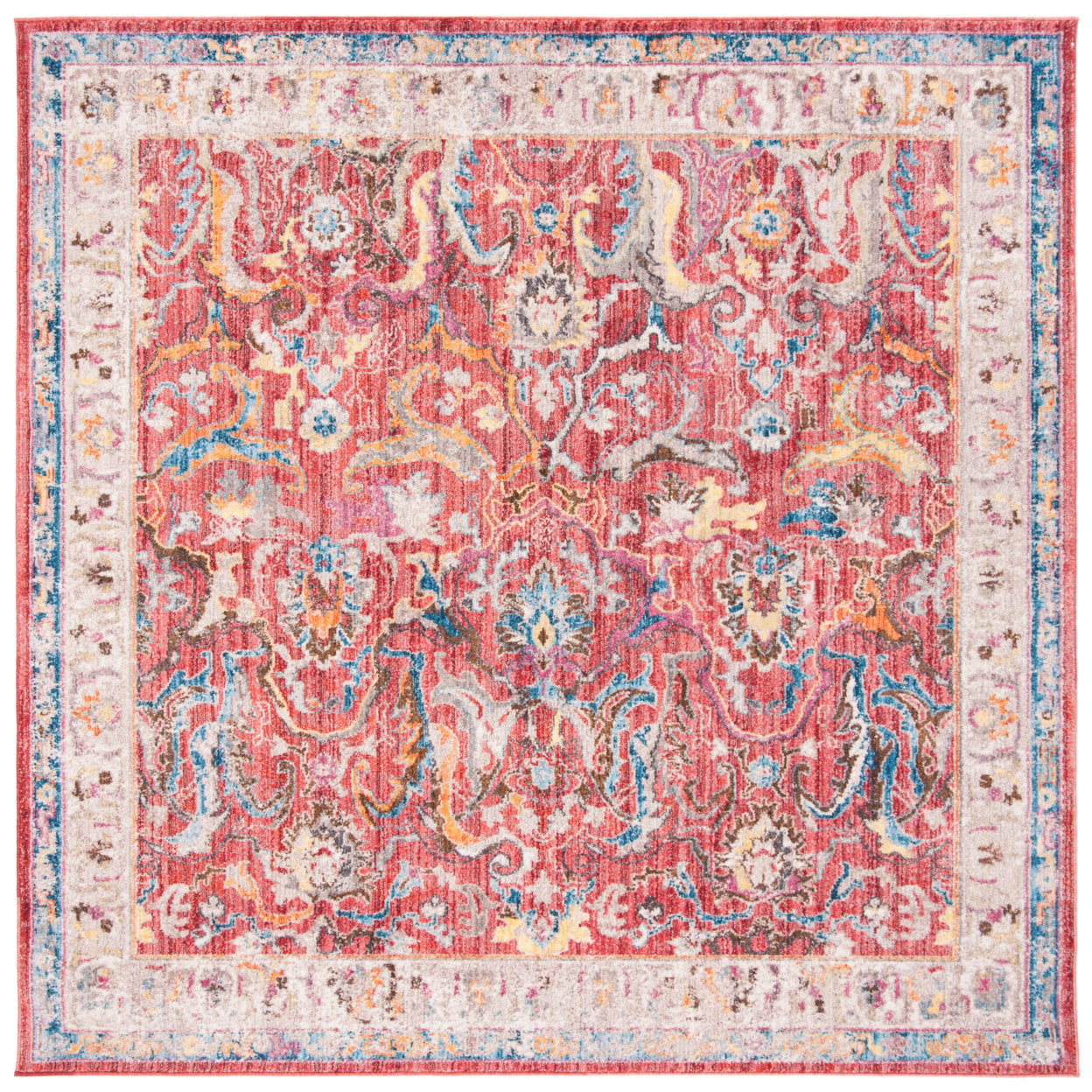 thumbnail image 6 of SAFAVIEH Bristol Calvagh Oriental Polyester Runner Rug, Rose/Light Grey, 2'3" x 8', 6 of 10