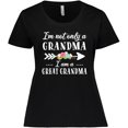 thumbnail image 3 of Inktastic I'm Not Only a Grandma I'm a Great Grandma with Flowers Women's Plus Size T-Shirt, 3 of 5