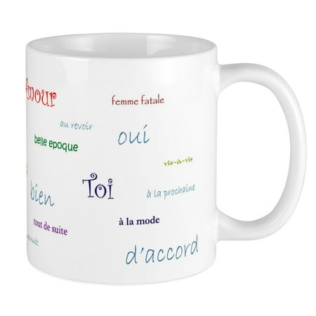 

CafePress - French Phrases Mug - Ceramic Coffee Tea Novelty Mug Cup 11 oz