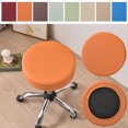 PU Circular Chair Cover Waterproof Cushion Stool Cover Elastic Dining