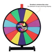 WinSpin 18 Inch Tabletop Color Prize Wheel 14 Slots Editable Fortune Carnival Spinning Game