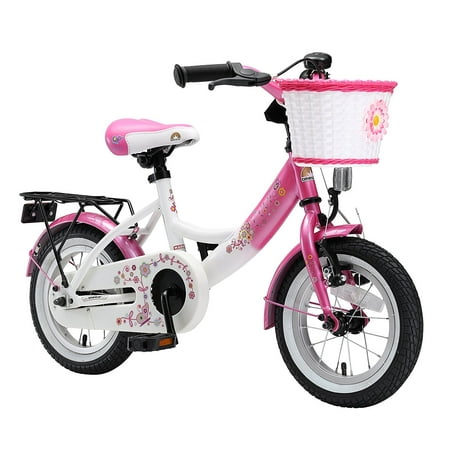BIKESTAR Original Premium Safety Sport Kids Bike Bicycle with sidestand and accessories for age 3 year old children | 12 Inch Classic Edition for girls/boys | Flamingo