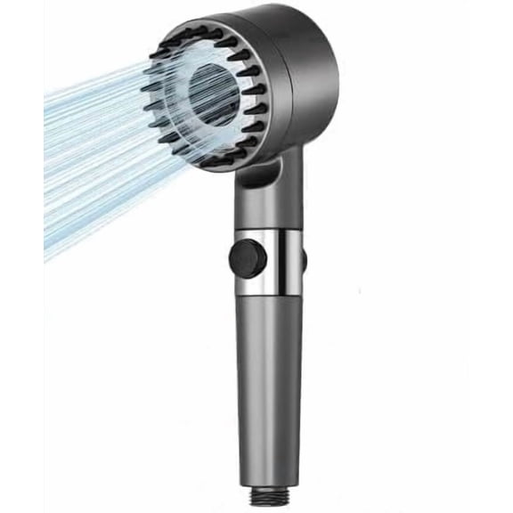 Shower Head with Handheld - High Pressure 3 Spray Modes Showerhead with Filters,Built-in Power Wash for Hard Water - Remove Chlorine - Reduces Dry Itchy Skin,Gray