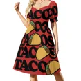thumbnail image 1 of Me encantan los tacos Vestido sin mangas Vestidos de fiesta Mujeres Vestido de graduación Vestido de verano para mujer Vestidos largos para mujer Vestido, 1 of 7