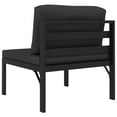 thumbnail image 6 of vidaXL 2-Seater Patio Sofa with Cushions Aluminum Anthracite, 6 of 7