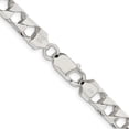 thumbnail image 3 of Sterling Silver 6.75mm Flat Open Curb Chain (20 X 6.75) Made In Italy qfoc250-20, 3 of 5