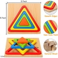 thumbnail image 3 of Juego de rompecabezas de madera para niños pequeños, juguete de clasificación de formas Montessori, 3 of 5