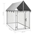 thumbnail image 6 of vidaXL Dog Kennel Silver Galvanized steel, Polyethylene, 6 of 40