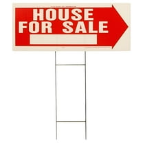 Hy-ko RS-801 10 in. X 24 in. Red & White House for Sale Sign
