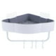 thumbnail image 1 of soporte de almacenamiento sin perforaciones, organizador de baño, estante de pared triangular con gancho, 1 of 3