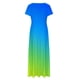 thumbnail image 5 of Vestido de Verano para las Mujeres Gradiente Impreso Cuello en V Manga Corta de la Longitud Del Tobillo Vestido, Vestido Corto de Verano, 5 of 5