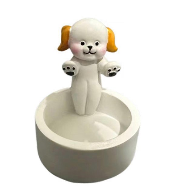 Cartoon Rabbits/Dog Candle Holder Practical Desktop Decorative Model for Living Room Home