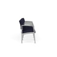 thumbnail image 4 of Lesro Lenox Steel Fabric 4-Seat Waiting Room Guest Reception Chair in Silver/Open House Navy, 4 of 5