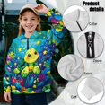 thumbnail image 6 of Uorisanigo Quarter Zip Pullover Sweatshirts Long Sleeve Zipper Sweatshirt Loose Underwater Cartoon Turtle Athletic Pullover Tops Half Zip Mock Neck Hoodies Jackets Casual Clothing, 6 of 7