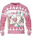 thumbnail image 3 of Lotusprinthandmade Llama Ugly Christmas XmasXmas Sweater (Midweight) S-5XL Multicolor (5XL), 3 of 5