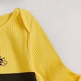 thumbnail image 7 of CAICJ98 Fall Winter Newborn Clothes Infant Baby Girl Bee Romper Long Sleeve Knit Jumpsuit with Hat Baby Coming Home Spring Outfit (Yellow,0-3 Months), 7 of 7
