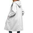 thumbnail image 4 of HappyYEE Midlength Hoodie Jackets for Women, Casual Hooded Drawstring Zipper Sweatshirt Coat, Long Sleeve Loose Outer Tops with Pockets, 4 of 8