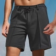 thumbnail image 5 of Bermuda Shorts for Men Summer Casual Elastic Waist Straight Leg Lightweight Beach Shorts with Pockets, 5 of 5