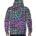 thumbnail image 7 of Wukai Rainbow Animal Skin Print Men Hoodies Fleece Sweatshirts Long Sleeve Sweaters Pullover Fall Outfits Winter Clothes-XX-Large, 7 of 7