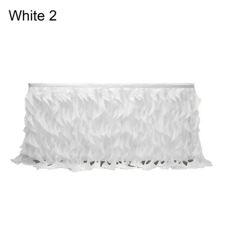 

NUOH Waterproof Table Skirt Anti-wrinkle Net Yarn Shiny Romantic Fluffy Table Skirt Party Supplies