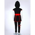 thumbnail image 6 of Eandarui Kids Boys Girls Ninja-style Costumes Sleeveless Hooded Top and Pants Set for Theme Party Cosplay Red 16, 6 of 7