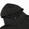 thumbnail image 3 of IYTR Men's Sport Jackets Long Sleeve Jacket Zipper Hooded Neck Casual Hoodie Sport Jackets with Pocket Solid Color Black XL, 3 of 6