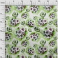thumbnail image 2 of oneOone Cotton Flex Light Green Fabric Flower Watercolor Quilting Supplie Print Sewing Fabric By The Yard 40 Inches Wide, 2 of 4