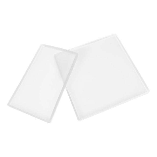 MLINS 2pcs DIY Resin Tray Molds Silicone for Epoxy Crafts Cup Tray Mold DIY Craft Epoxy Tray Molds