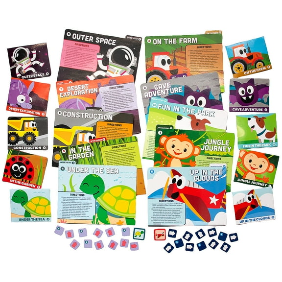 STEM Laminated Cardstock Beginner Coding Game Educational Activity – 151 Pc.