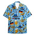 thumbnail image 4 of XIAOCHA Men's German Flag Print Button Down Shirt Graphic Short Sleeve Oktoberfest Top, 4 of 4