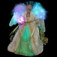 thumbnail image 3 of Northlight Color-Changing Fiber Optic Angel Christmas Tree Topper - 12" - Gold, 3 of 6