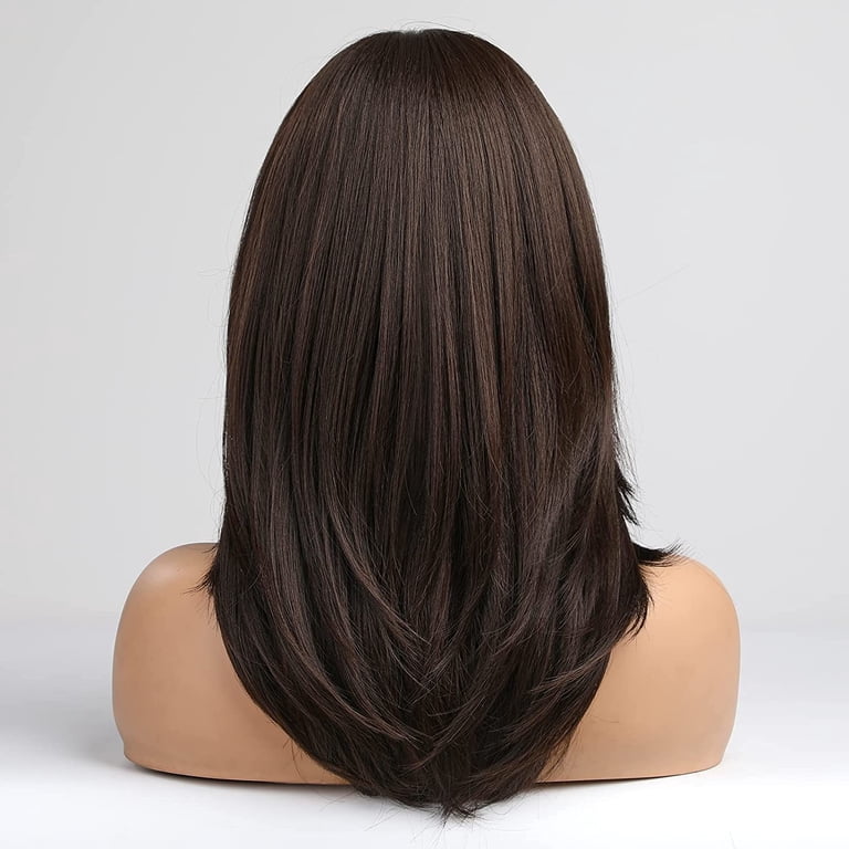 RightOn Dark Brown Wigs for Women Black Brown Wigs with  display picture 2