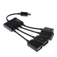 thumbnail image 1 of Miulika 3x4 in 1 Micro USB Hub Male to Female Three USB 2.0 Host OTG Adapter Cable, 1 of 9
